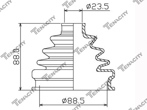 TENACITY ACVAU1007 31607507402,3B0407285A,3B0-407-285-A,441498203A,441-498-203-A